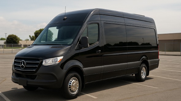 Exterior of Martinez Party Bus Company's 14 Passenger Sprinter Limousine in Martinez