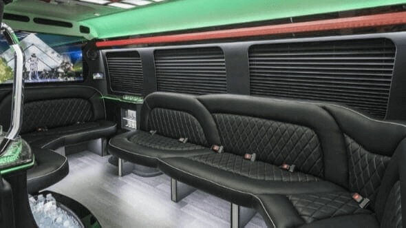 Interior of Pooler Party Bus Company's 15 Passenger Party Bus in Pooler