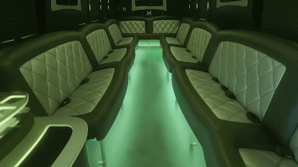 Interior of Carrollton Party Bus Company's 25 Passenger Party Bus in Carrollton