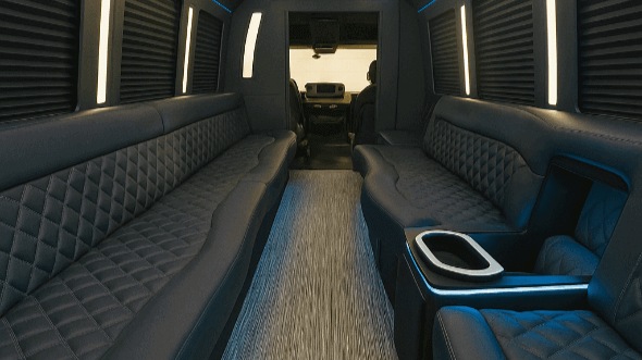 Interior of LaGrange Party Bus Company's 30 Passenger Party Bus in LaGrange