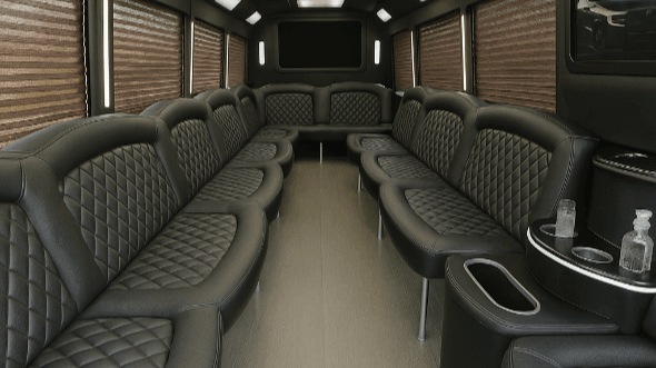 Interior of Martinez Party Bus Company's 30 Passenger Party Bus in Martinez