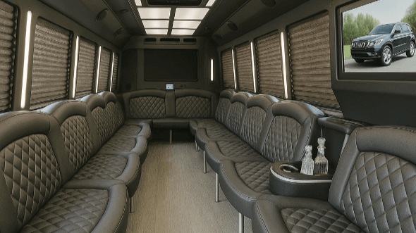Interior of LaGrange Party Bus Company's 50 Passenger Party Bus in LaGrange