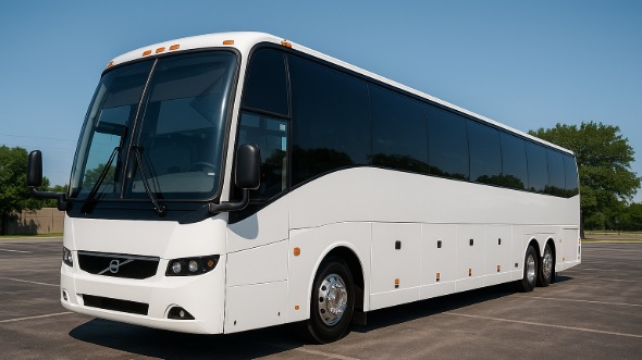 Exterior of Georgia Party Bus Company's 55 Passenger Charter Bus in Georgia