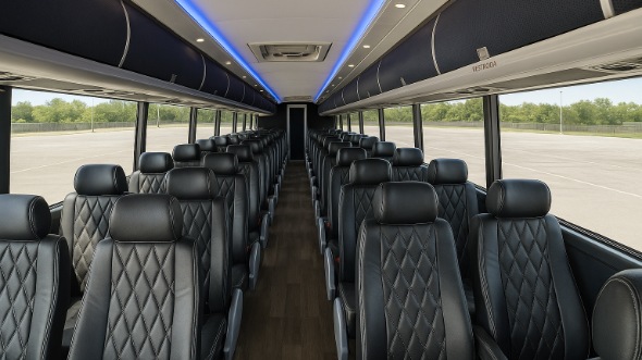 Interior of Georgia Party Bus Company's ADA Charter Bus in Georgia